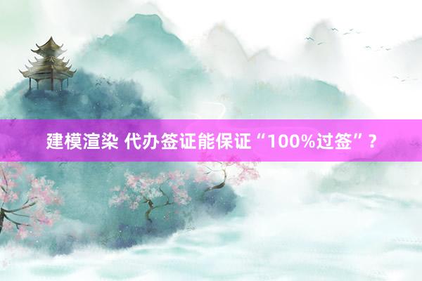 建模渲染 代办签证能保证“100%过签”？